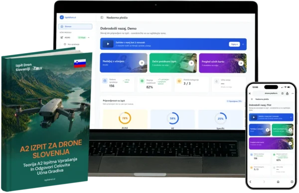 A2 dovoljenje za dron Combo – A2 Učna gradiva & e-učna platforma